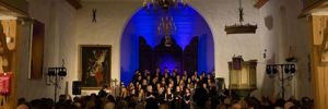 Musikklinjekoret frå ein konsert i Vereide kyrkje
